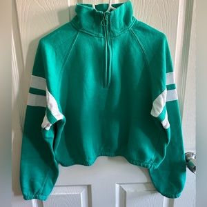 Mock Neck Zippie Pullover Sweatshirt